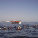 Travesía de natación con aletas 