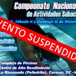Suspensión del Campeonato Nacional 2010 de Actividades Subacuáticas FVAS – Venezuela