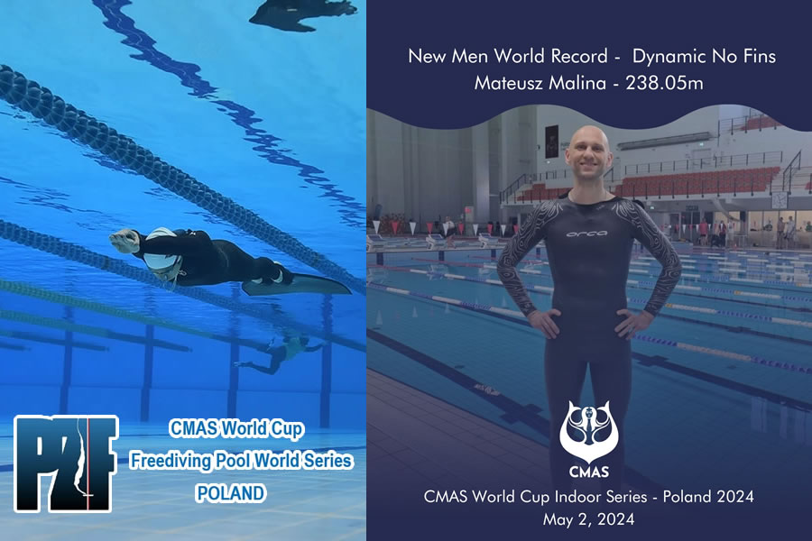 🇵🇱 Resultados + Récord Mundial Copa Mundo CMAS Apnea en piscina 2024